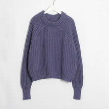 Load image into Gallery viewer, Wixra Knitted Chunky Oversized Sweater Women Loose Solid Thick O-Neck Pullover Jumpers Stylish Tops for Female Autumn Winter