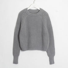 Load image into Gallery viewer, Wixra Knitted Chunky Oversized Sweater Women Loose Solid Thick O-Neck Pullover Jumpers Stylish Tops for Female Autumn Winter
