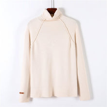 Load image into Gallery viewer, High Quality Turtleneck Sweater Women Pullover Autumn Winter Solid Knitted Sweater Casual Female White Oversized Sweater