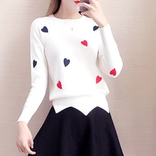Load image into Gallery viewer, Knitted Pullover Women Sweaters 2019 New Autumn O-Neck Embroidery Slim Knitwear Jumpers Pull Femme Womens Top