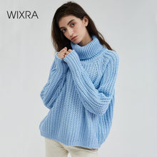 Load image into Gallery viewer, Wixra Women Turtleneck Chunky Oversized Sweater Full Sleeve Women Knit Sweaters Solid Pullover And Jumper 2019 Autumn Winter