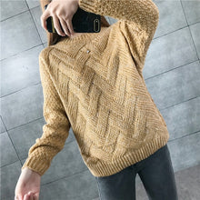 Load image into Gallery viewer, New Fashion 2019 Women Autumn Winter Embroidery Brand Sweater Pullovers Warm Knitted Sweaters Pullover Lady