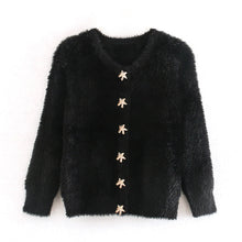 Load image into Gallery viewer, za 2019 mohair button decoration sweater women pearl long sleeve winter office lady ropa mujer elegant cardigan
