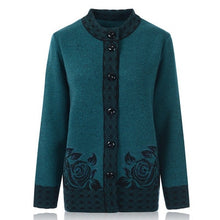 Load image into Gallery viewer, Middle-aged old women knitwear cardigan autumn winter loose big size warm sweater single-breasted female knit Casual clothes 7XL
