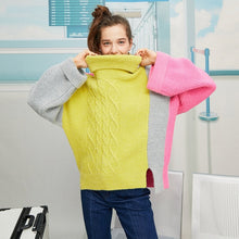 Load image into Gallery viewer, Vero Moda winter color matching color turtleneck sweater | 319413557
