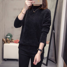 Load image into Gallery viewer, Plus Size Turtleneck Mohair Sweater Women Autumn Winter Fashion Korean Style Oversize Pullovers Sweter Jumper Tops Knitwear 4xl
