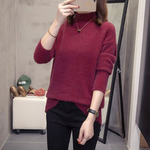 Load image into Gallery viewer, Plus Size Turtleneck Mohair Sweater Women Autumn Winter Fashion Korean Style Oversize Pullovers Sweter Jumper Tops Knitwear 4xl
