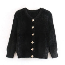 Load image into Gallery viewer, za 2019 mohair button decoration sweater women pearl long sleeve winter office lady ropa mujer elegant cardigan
